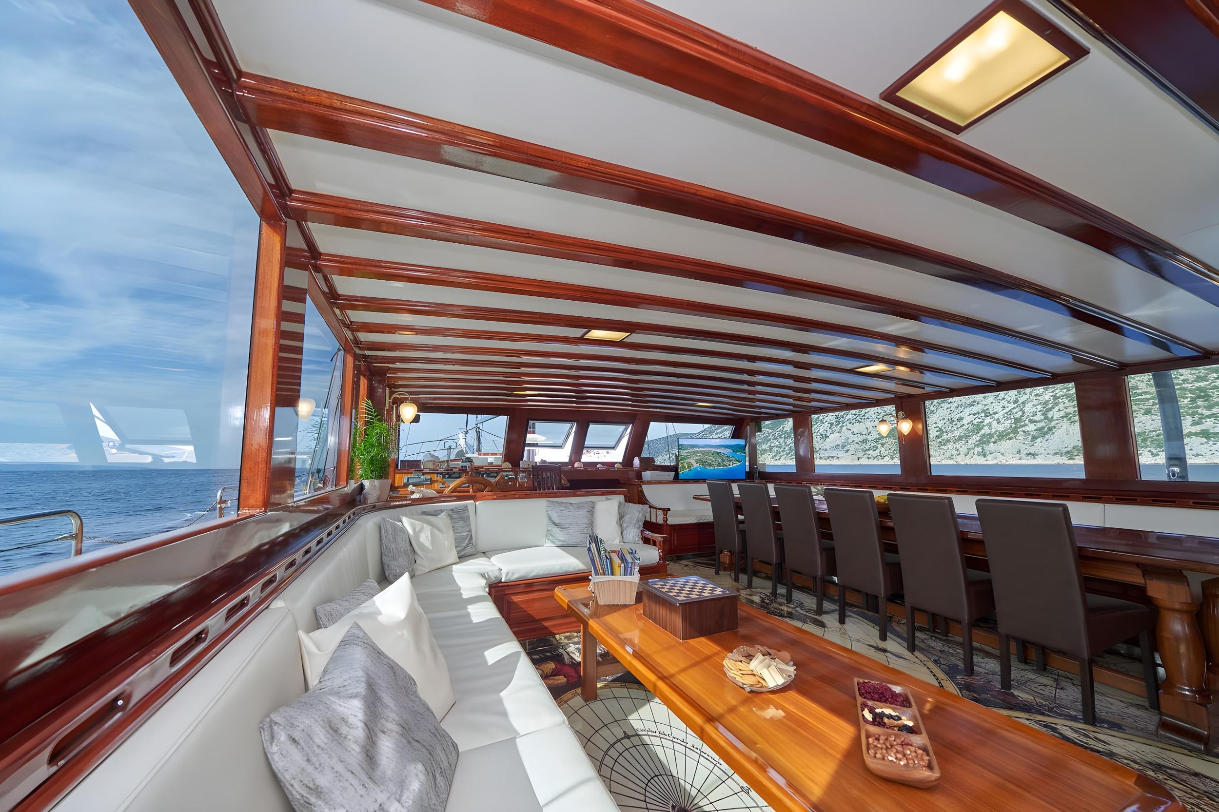Stella Maris gulet amenities exterior deck in Croatia