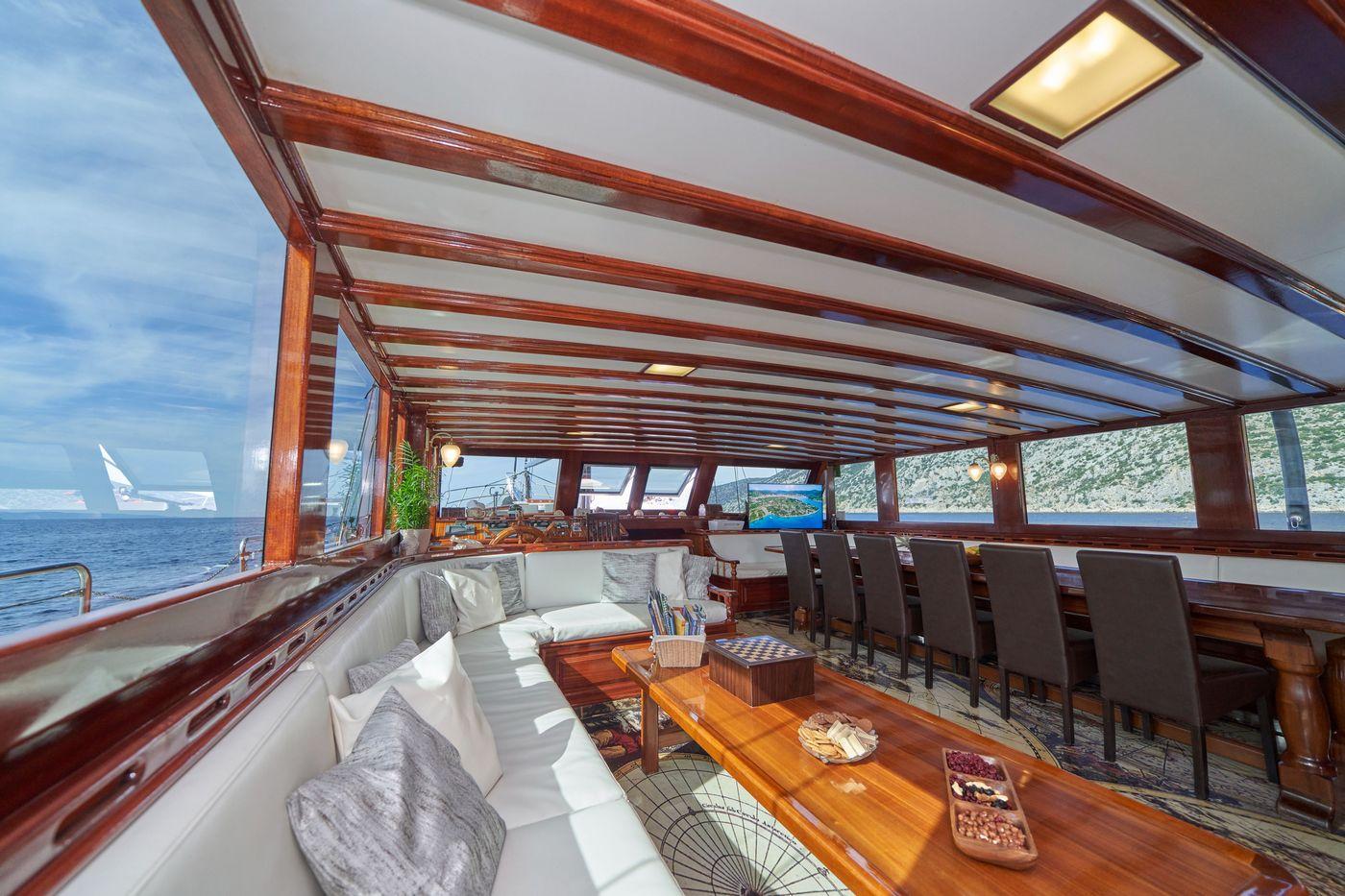 Stella Maris gulet amenities exterior deck in Croatia