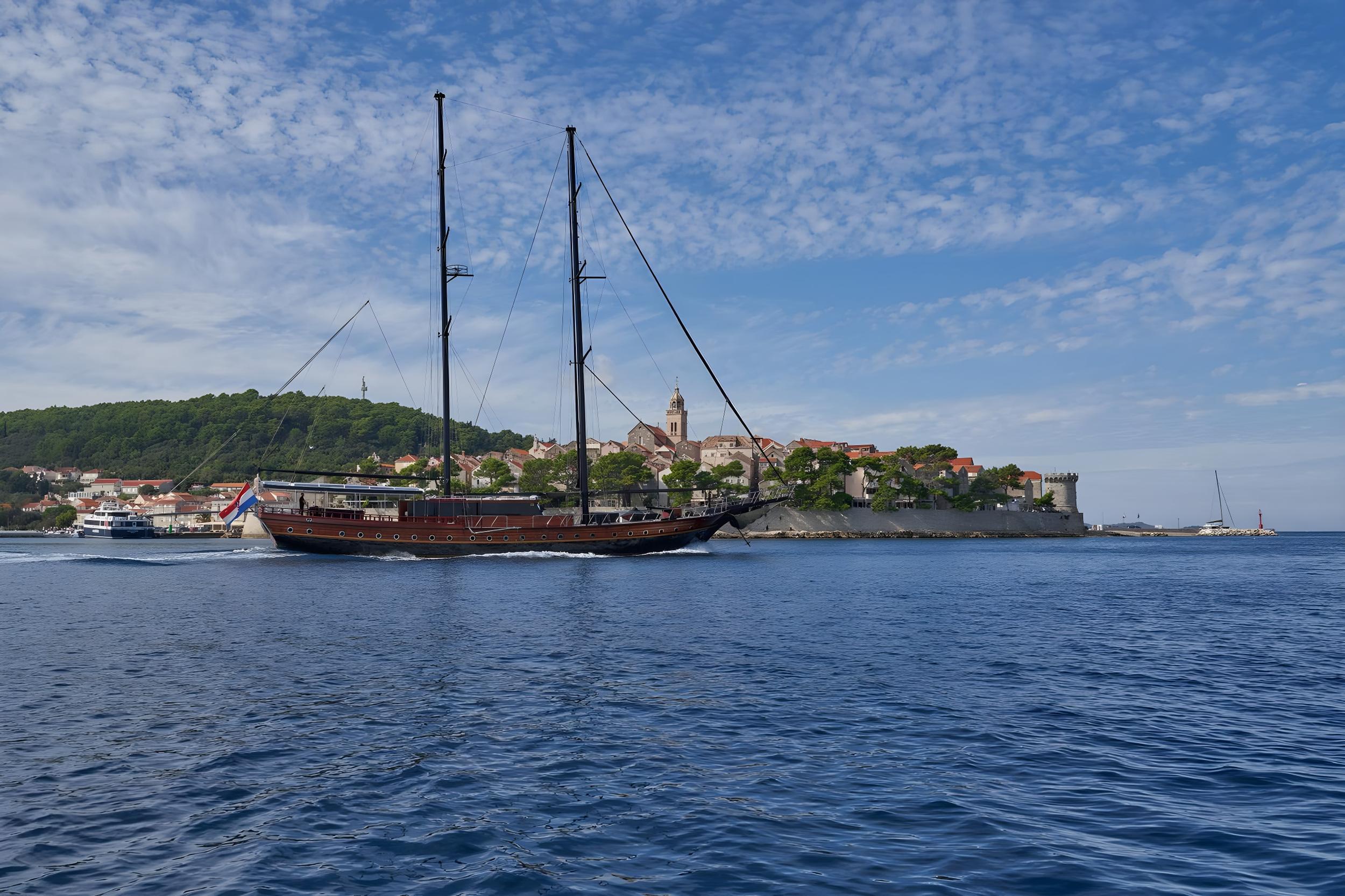 Stella Maris gulet amenities exterior deck in Croatia