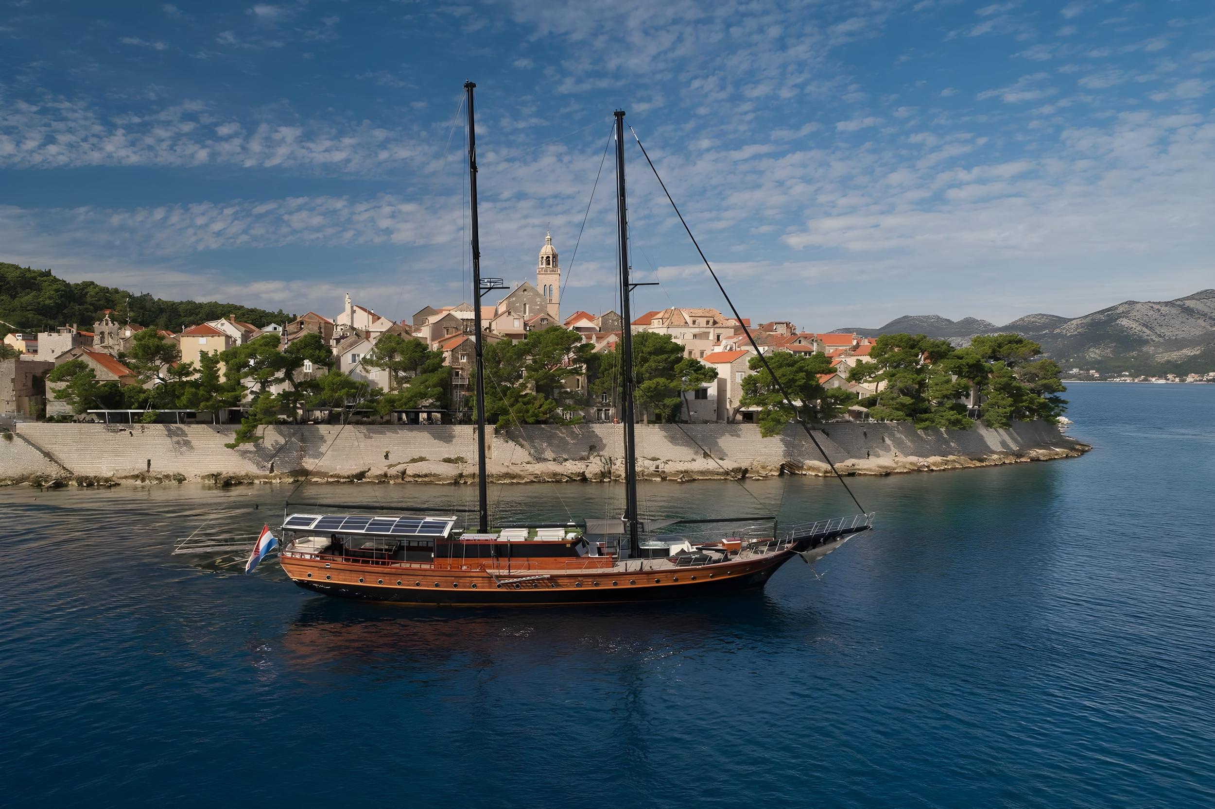 Stella Maris gulet amenities exterior deck in Croatia