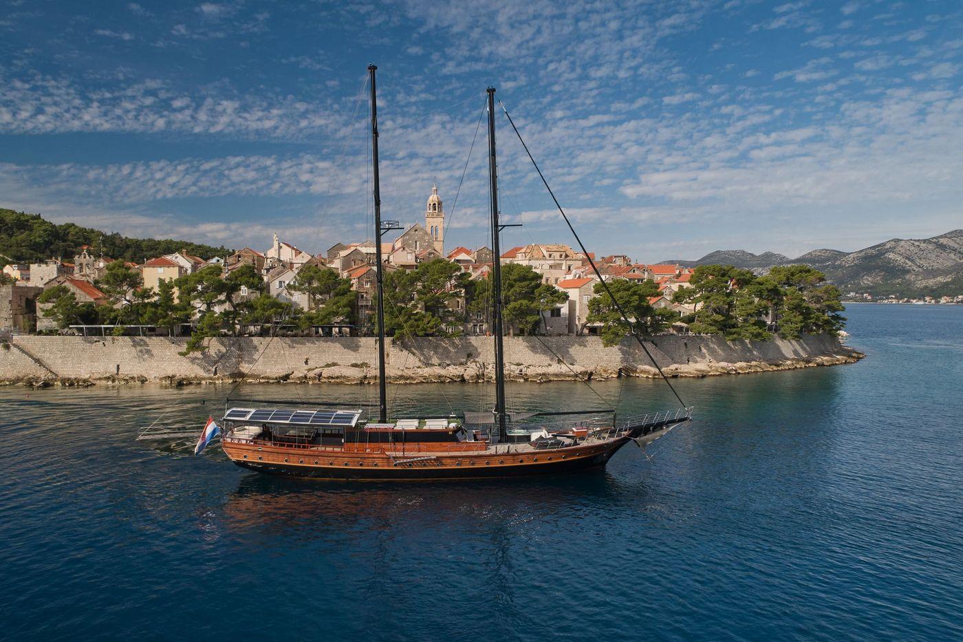 Stella Maris gulet amenities exterior deck in Croatia