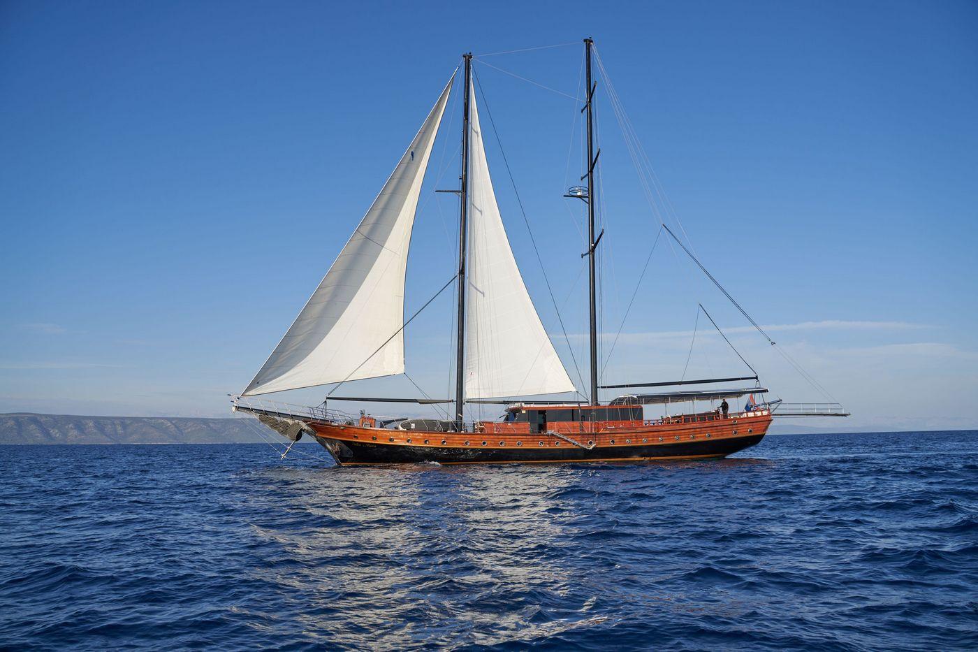 Stella Maris gulet amenities exterior deck in Croatia