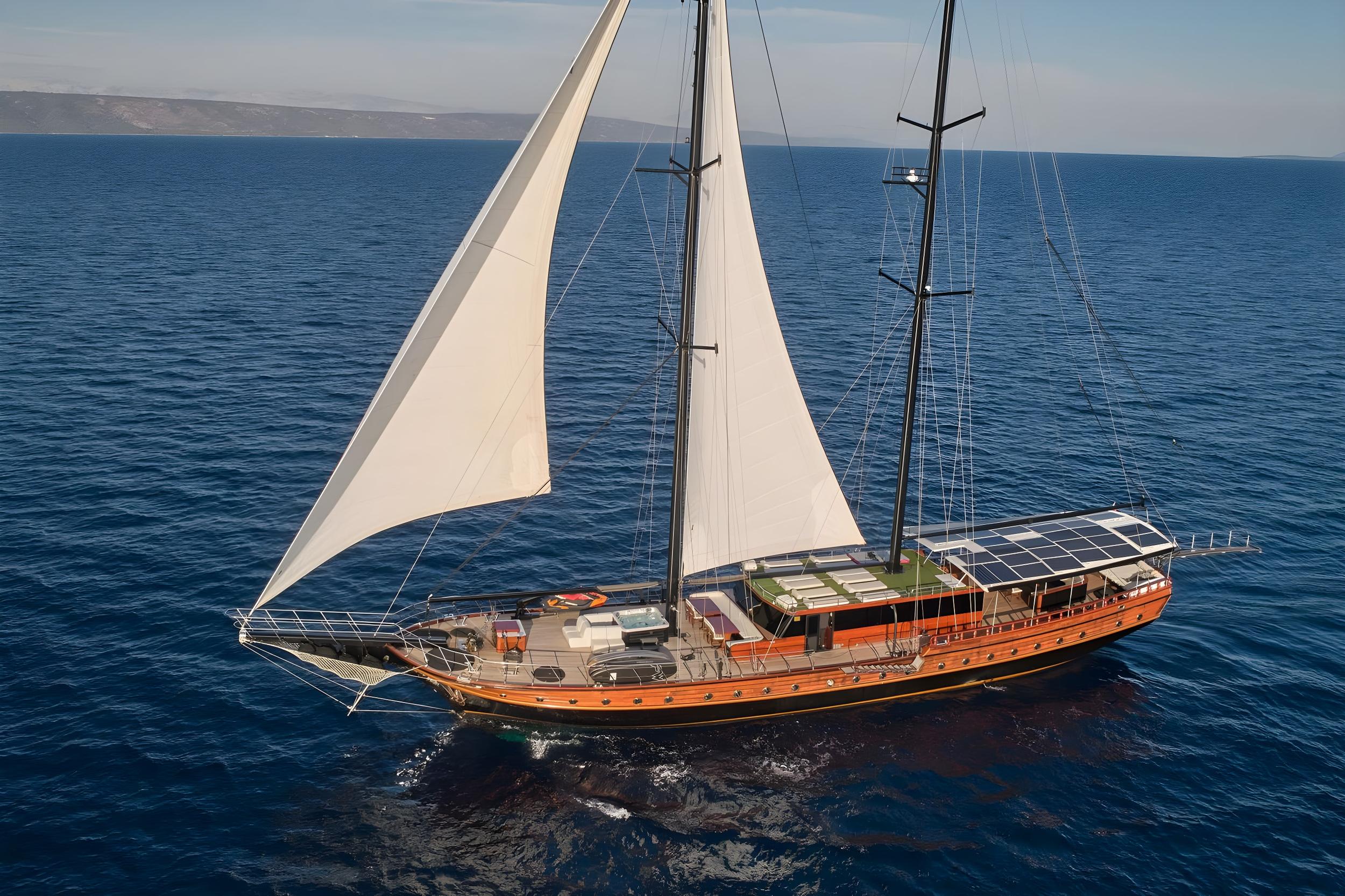 Stella Maris gulet amenities exterior deck in Croatia