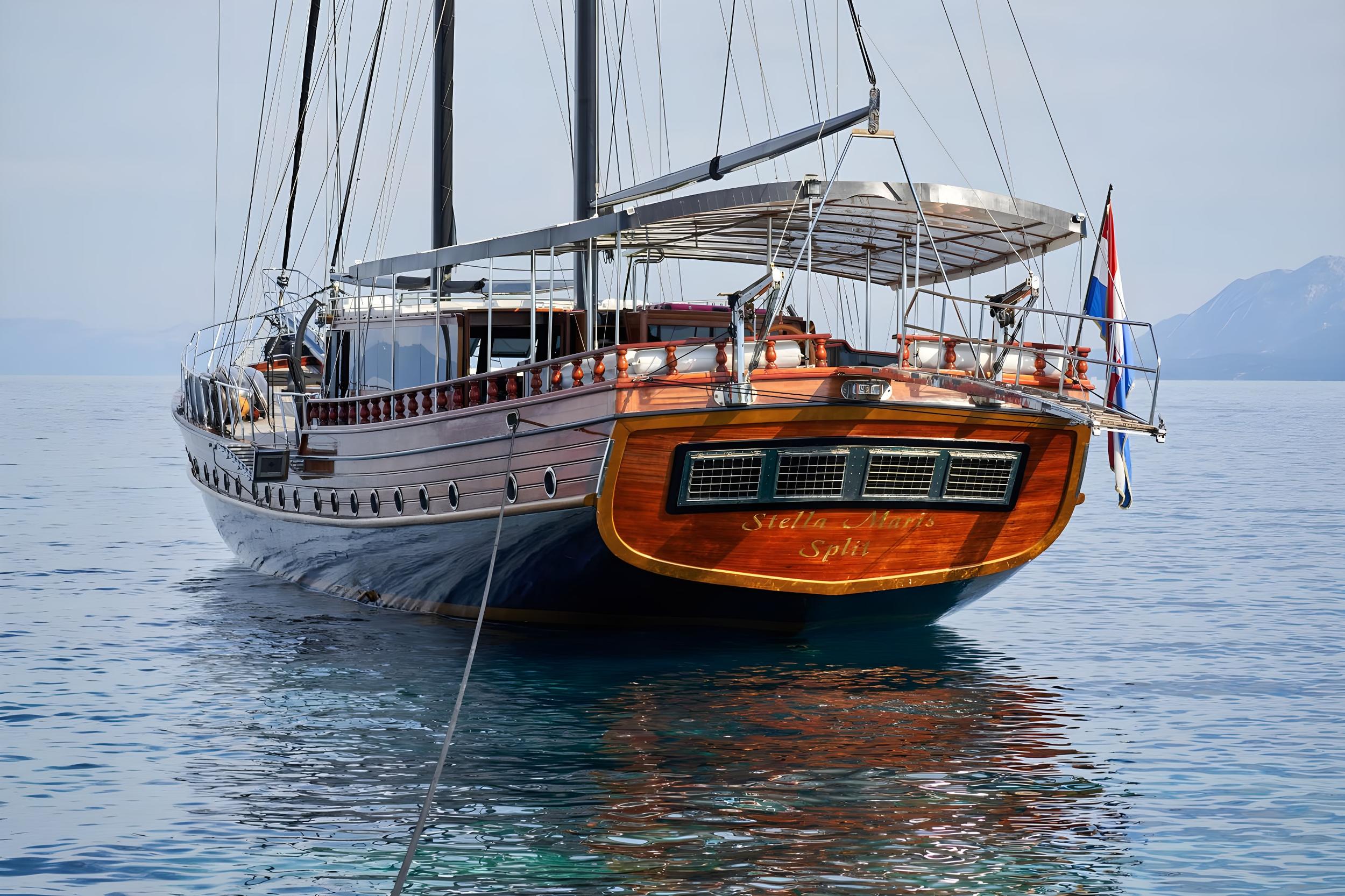 Stella Maris gulet amenities exterior deck in Croatia