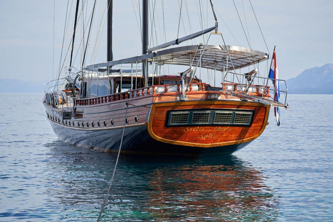 Stella Maris gulet amenities exterior deck in Croatia