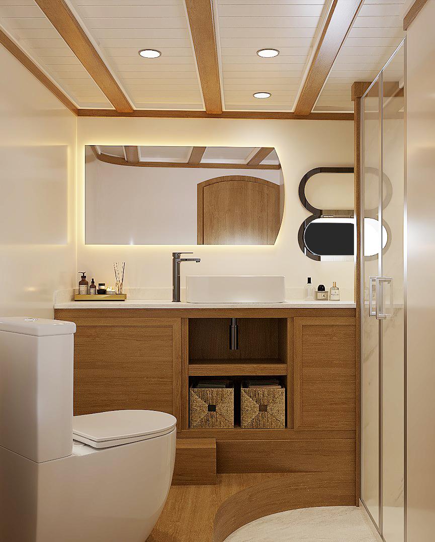 YUCE BEY gulet accommodation interior cabin in Türkiye