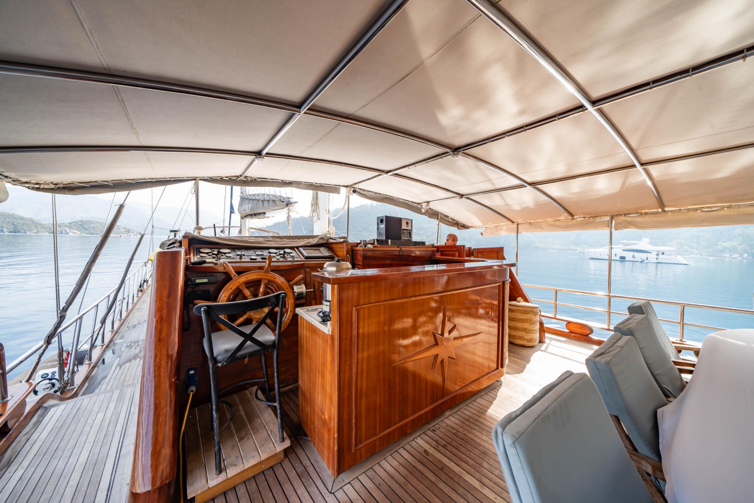 Yuce Bey gulet amenities exterior deck in Türkiye