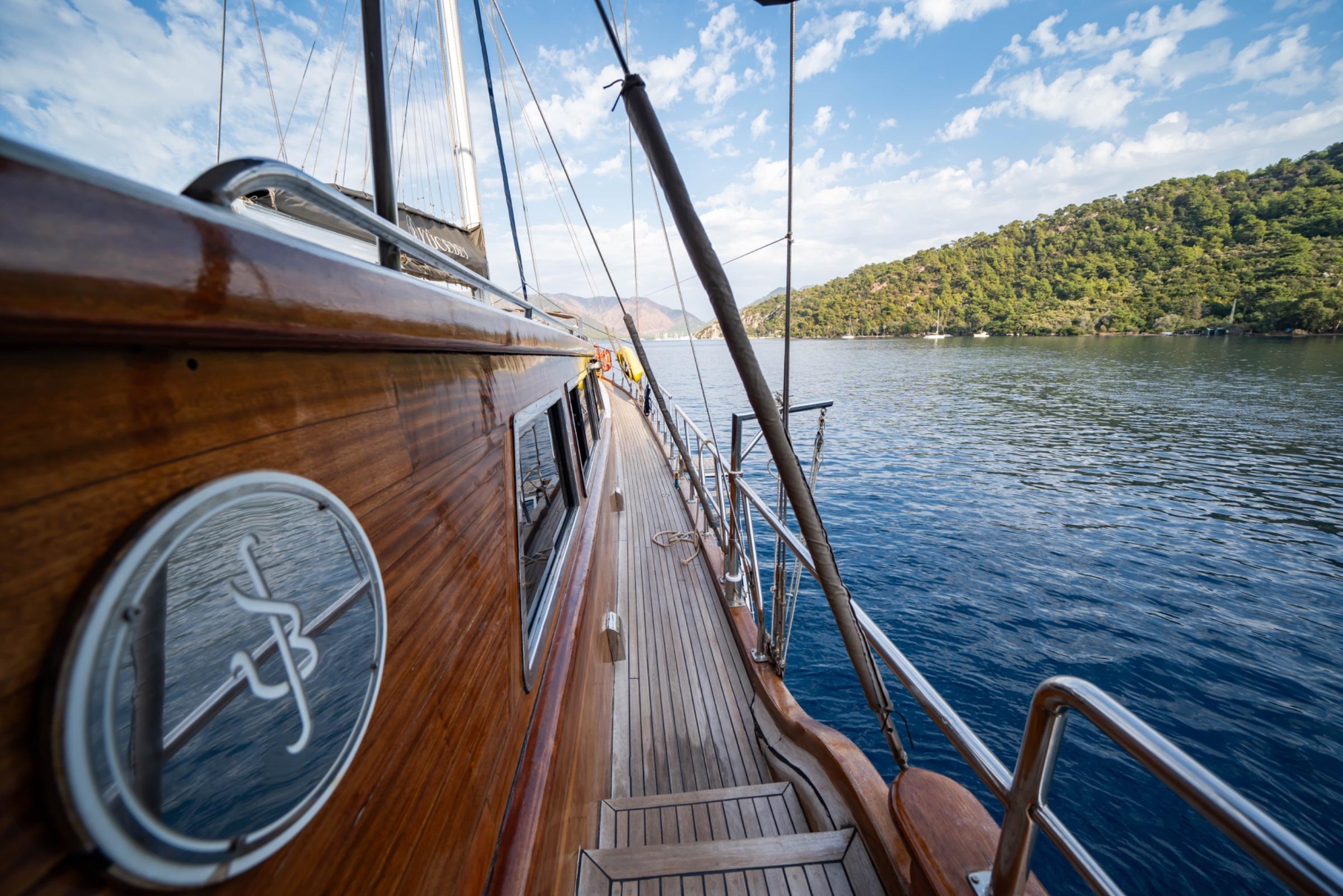 Yuce Bey gulet amenities exterior deck in Türkiye
