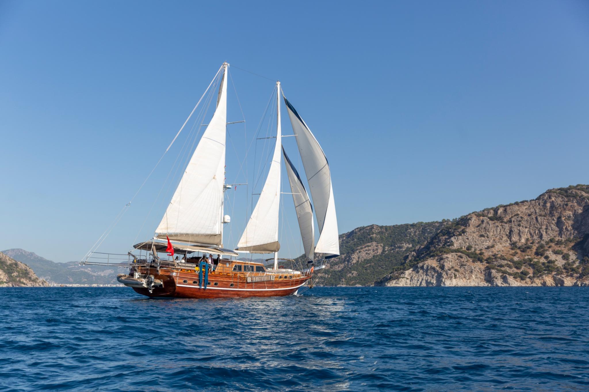 YUCE BEY gulet amenities exterior deck in Türkiye