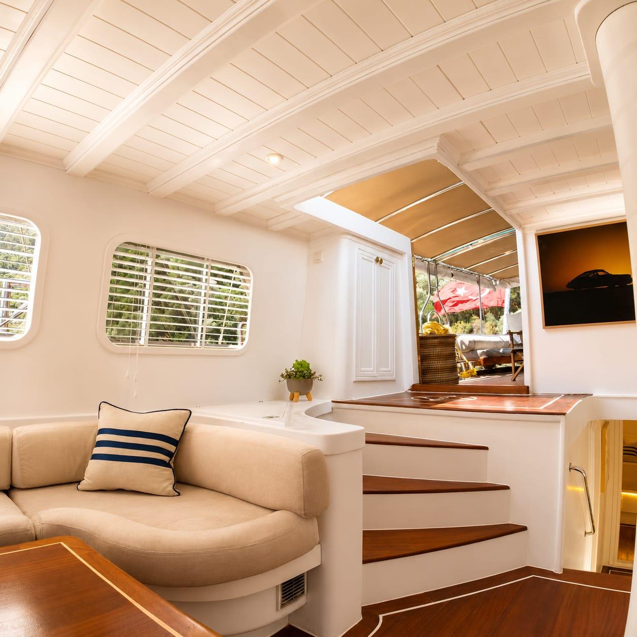 Yuce Bey gulet exterior deck in Türkiye