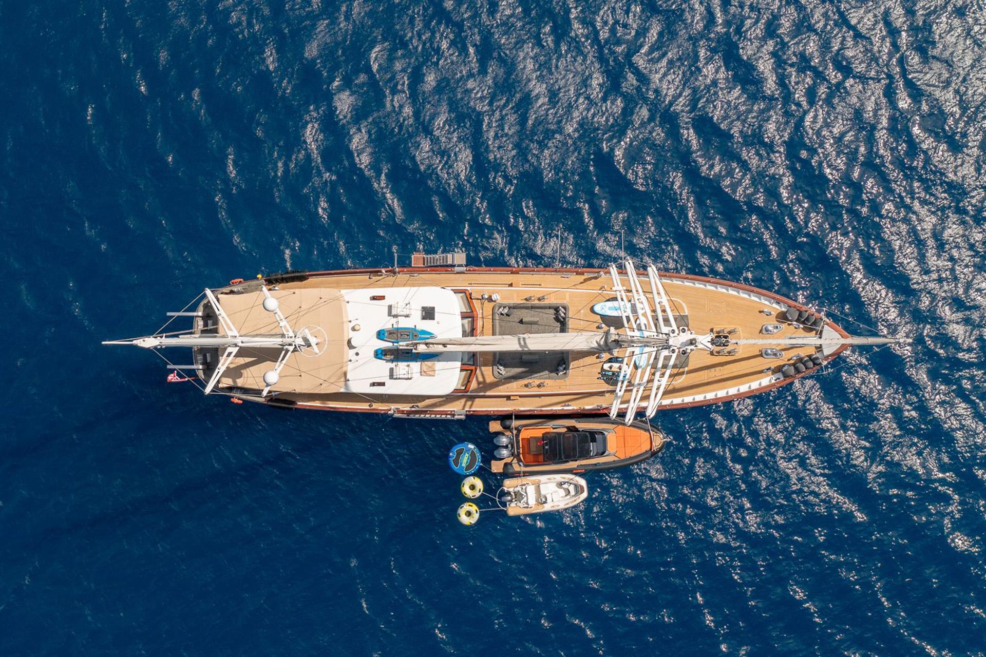 Vay gulet aerial view in Türkiye