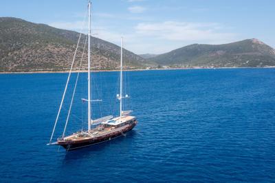 Vay gulet aerial view in Türkiye