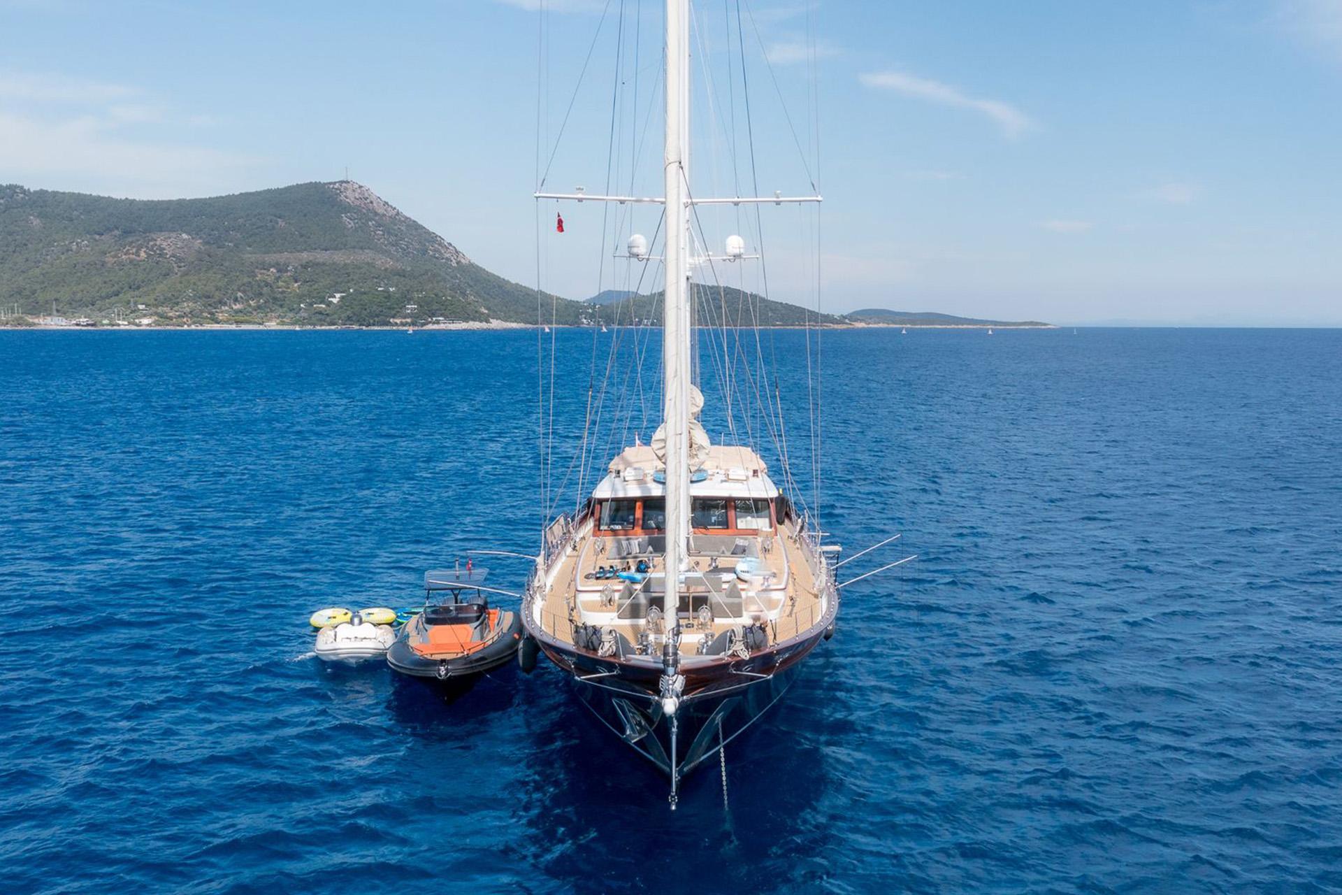 Vay gulet aerial view in Türkiye
