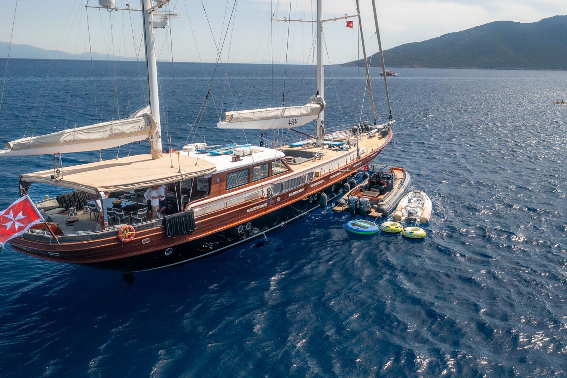 Vay gulet amenities exterior deck in Türkiye