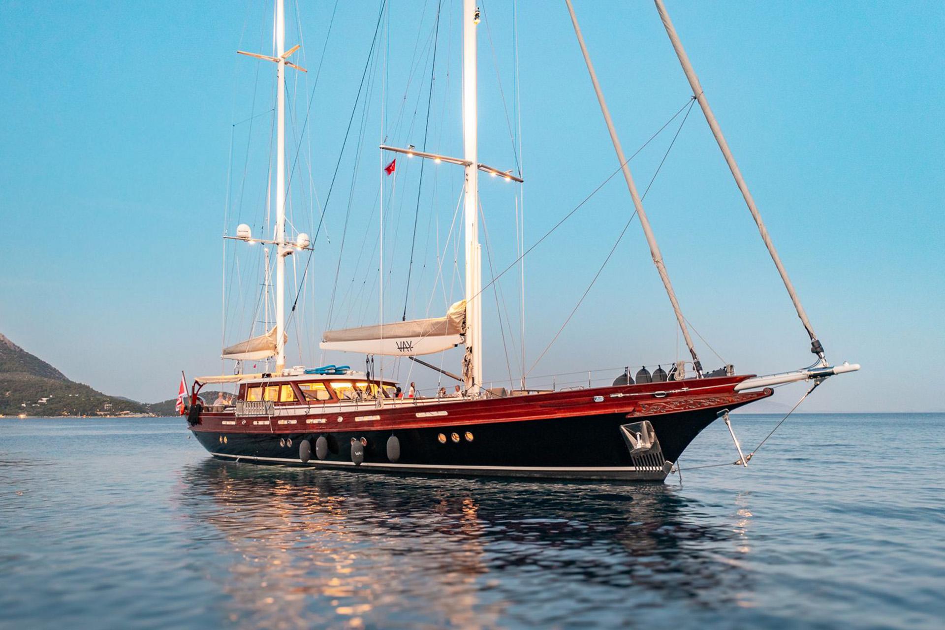 Vay gulet exterior deck in Türkiye