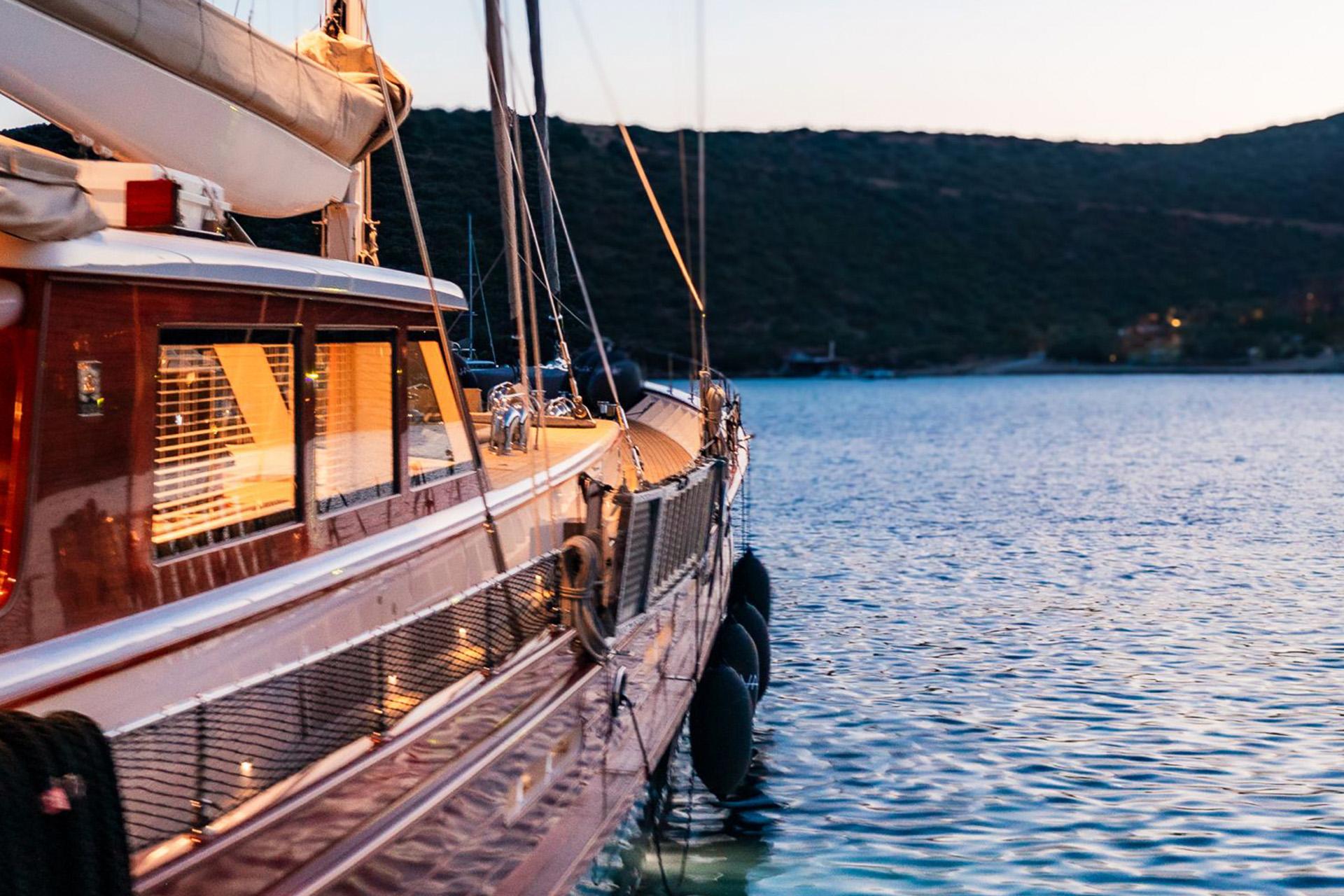 Vay gulet exterior deck in Türkiye