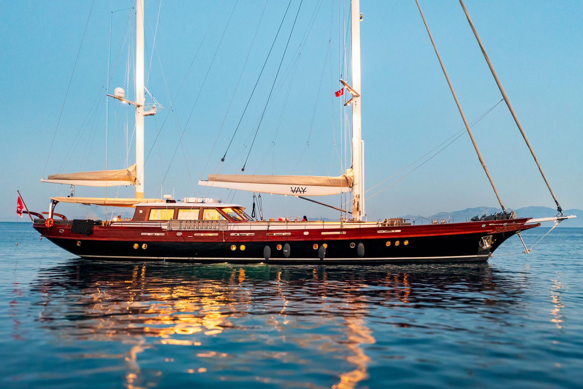 Vay gulet exterior deck in Türkiye