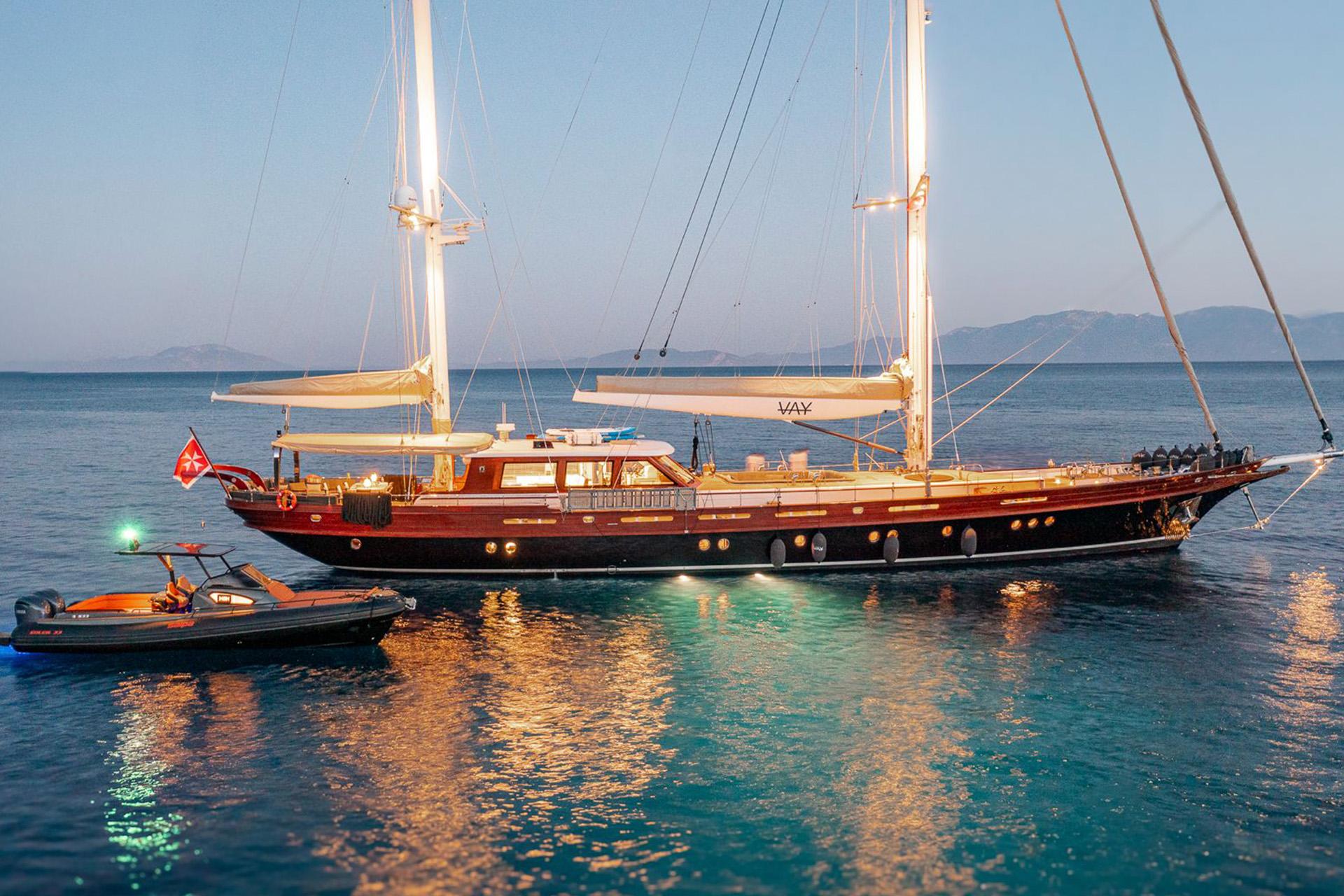 Vay gulet exterior deck in Türkiye