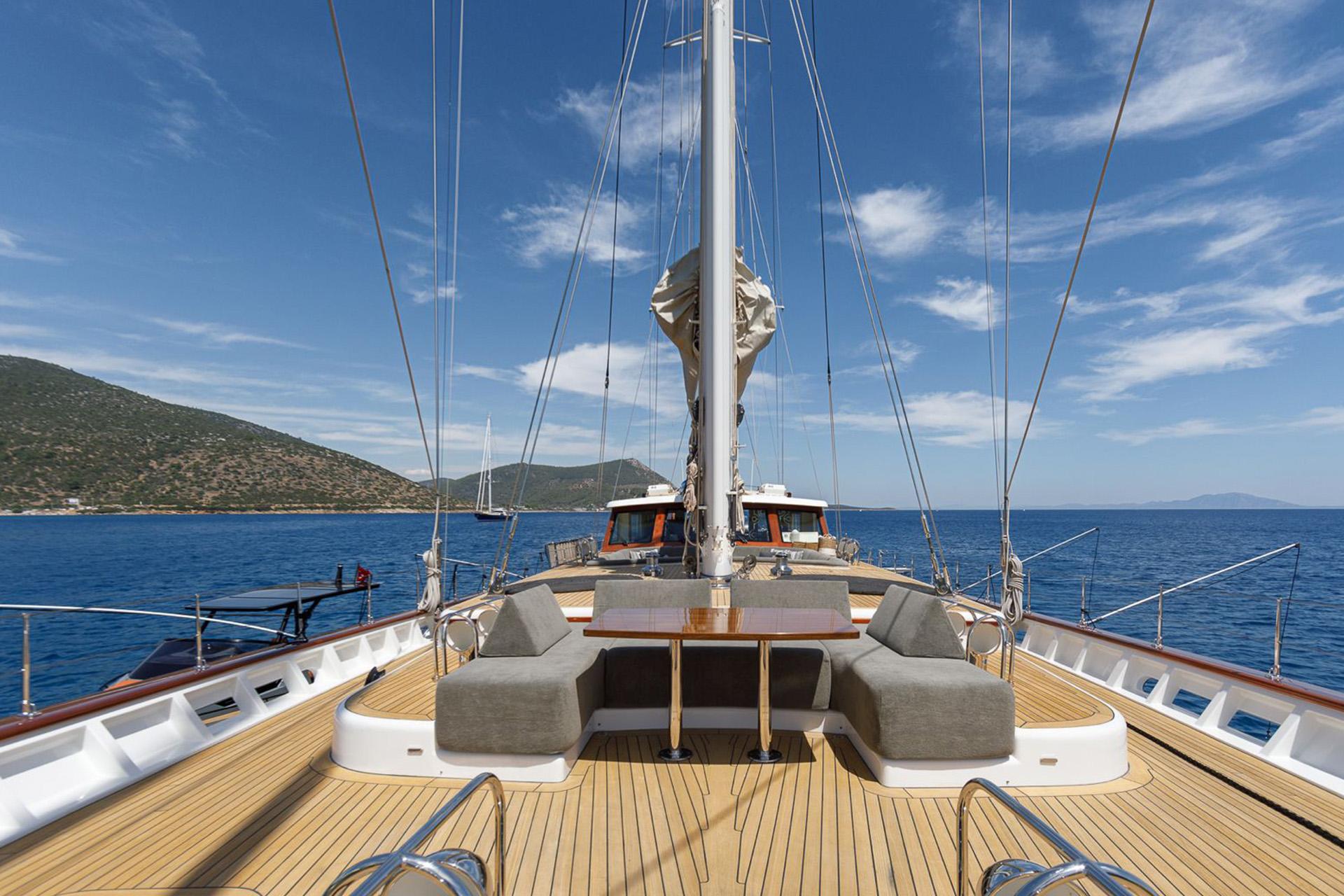 Vay gulet exterior deck in Türkiye