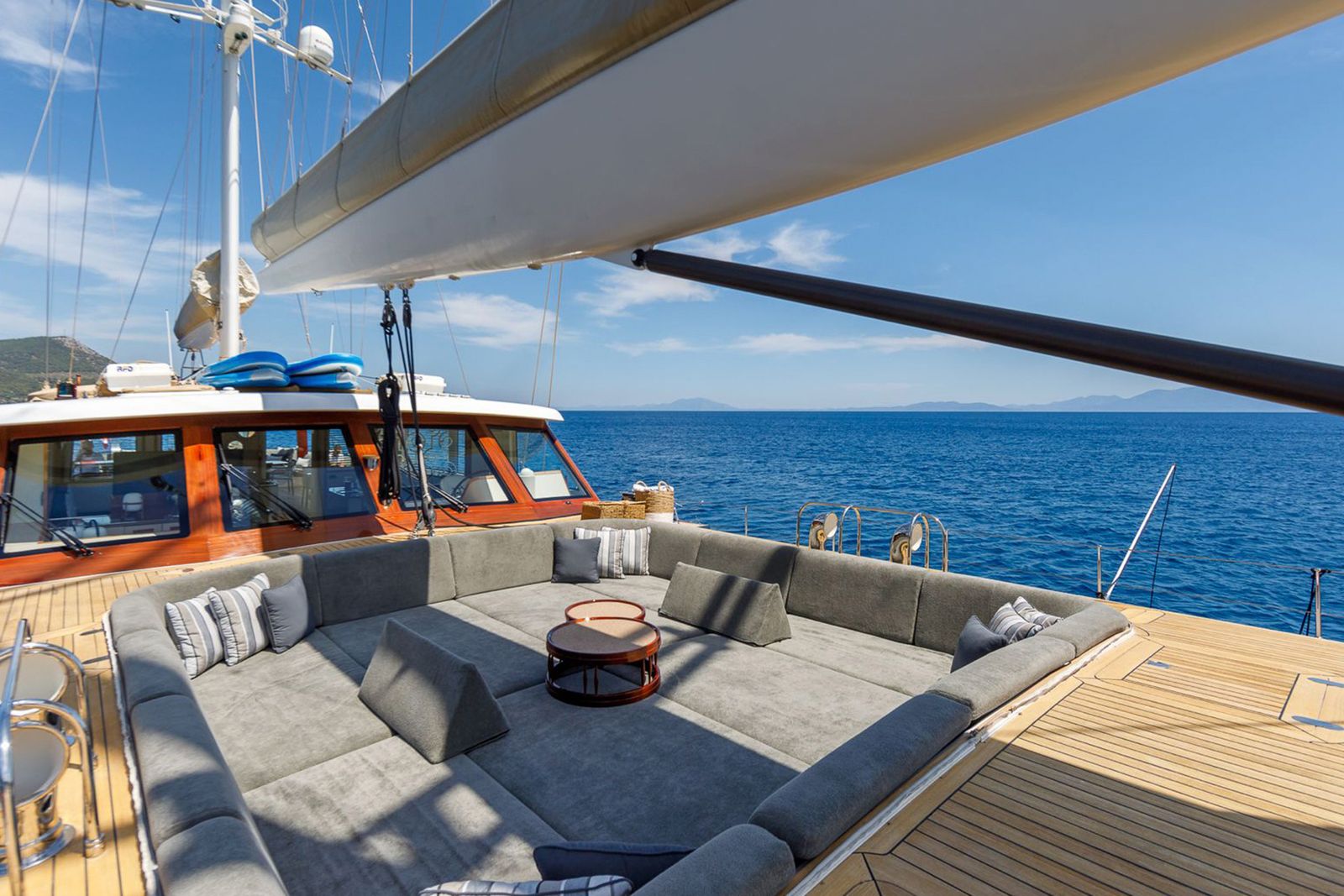 Vay gulet amenities exterior deck in Türkiye