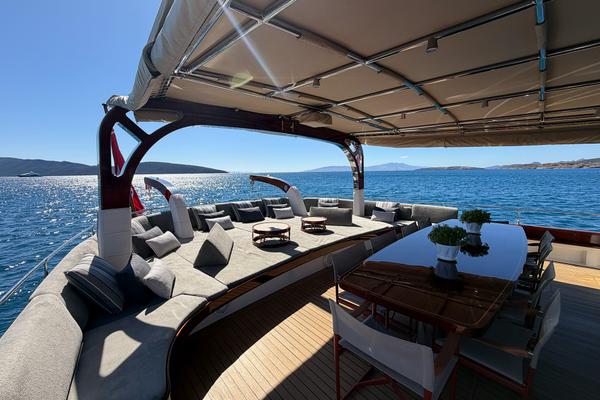Vay gulet amenities exterior deck in Türkiye