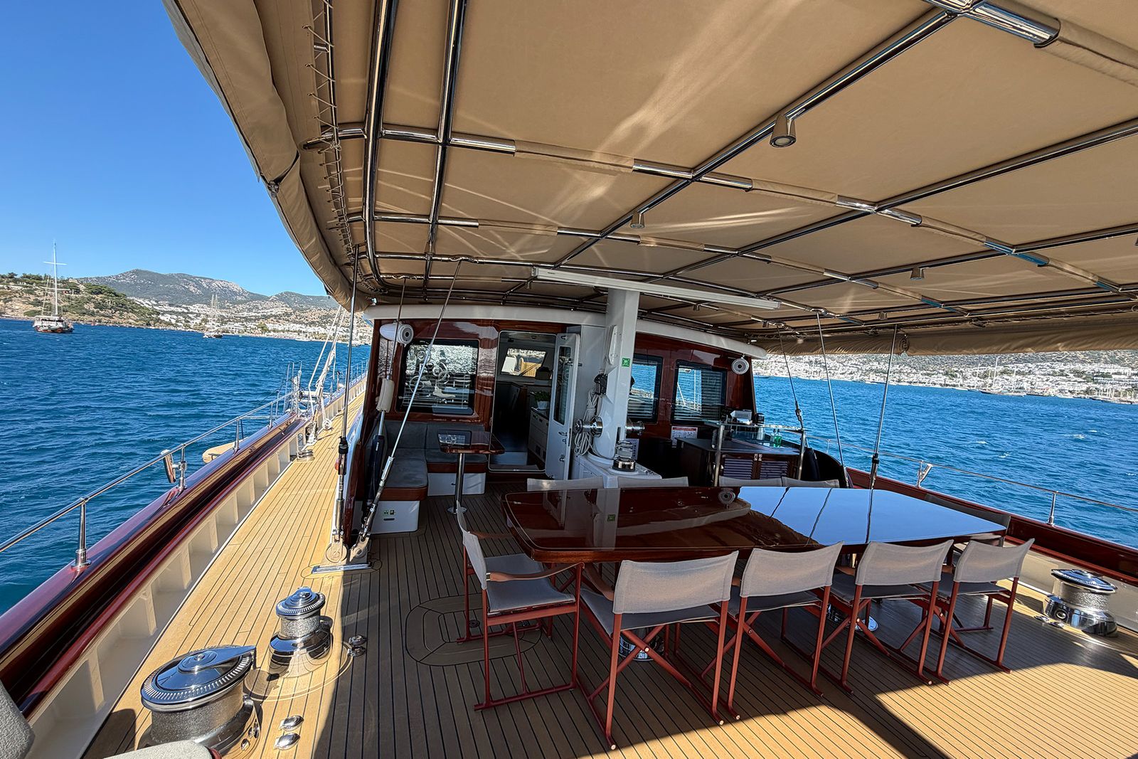 Vay gulet amenities exterior deck in Türkiye