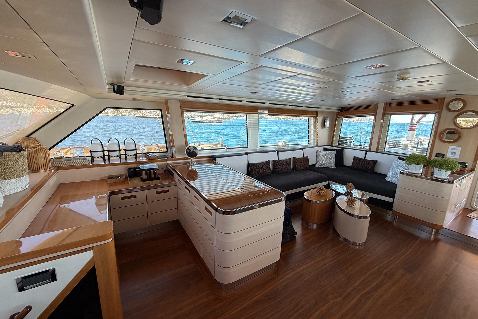 Vay gulet interior cabin in Türkiye