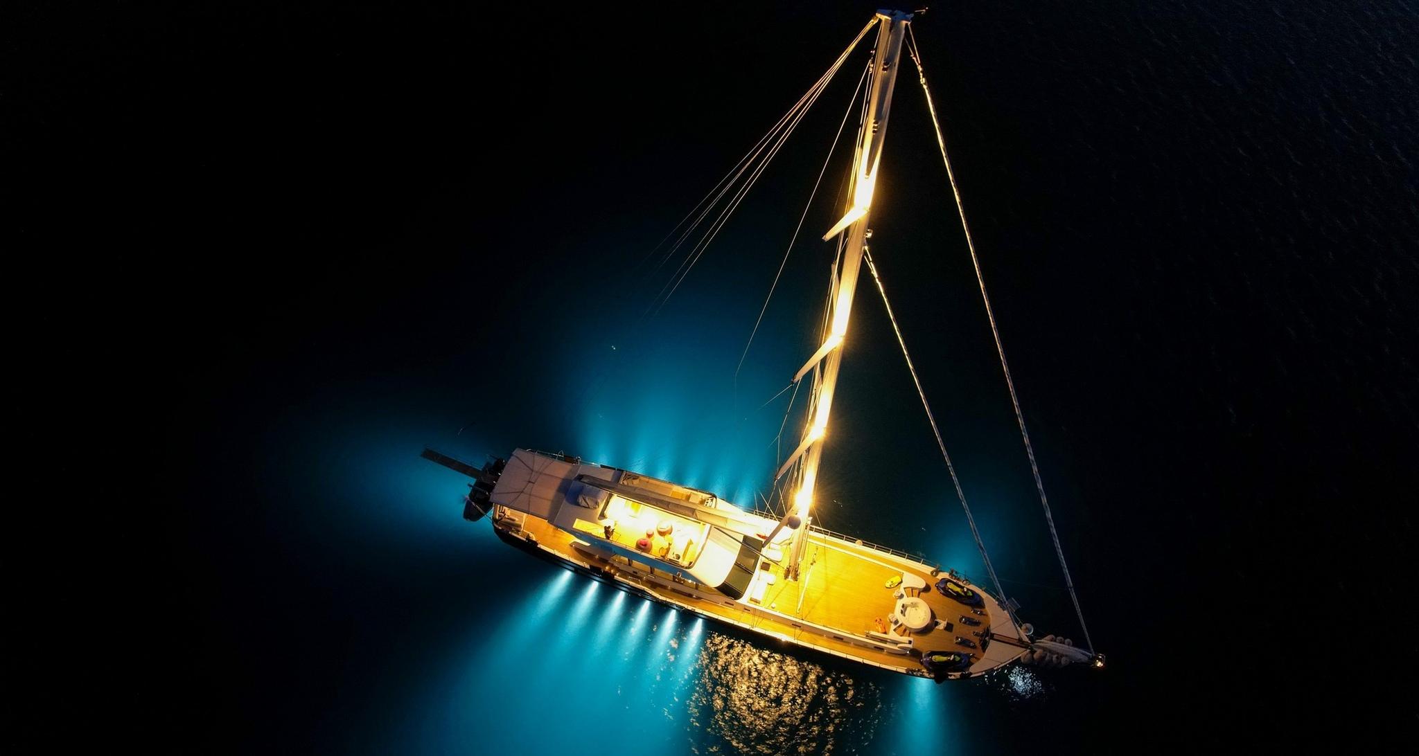 Good Life gulet aerial view in Greece