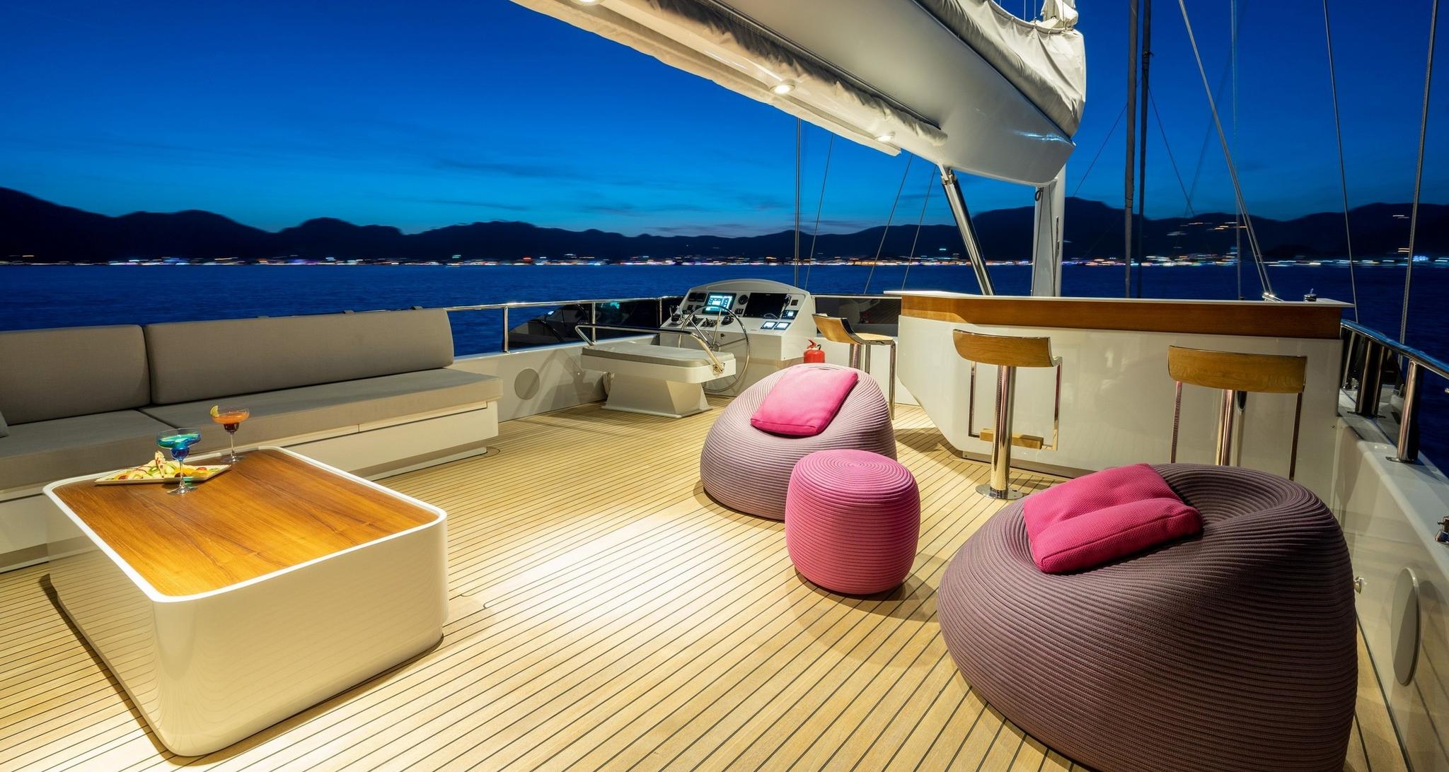 Good Life gulet amenities exterior deck in Greece